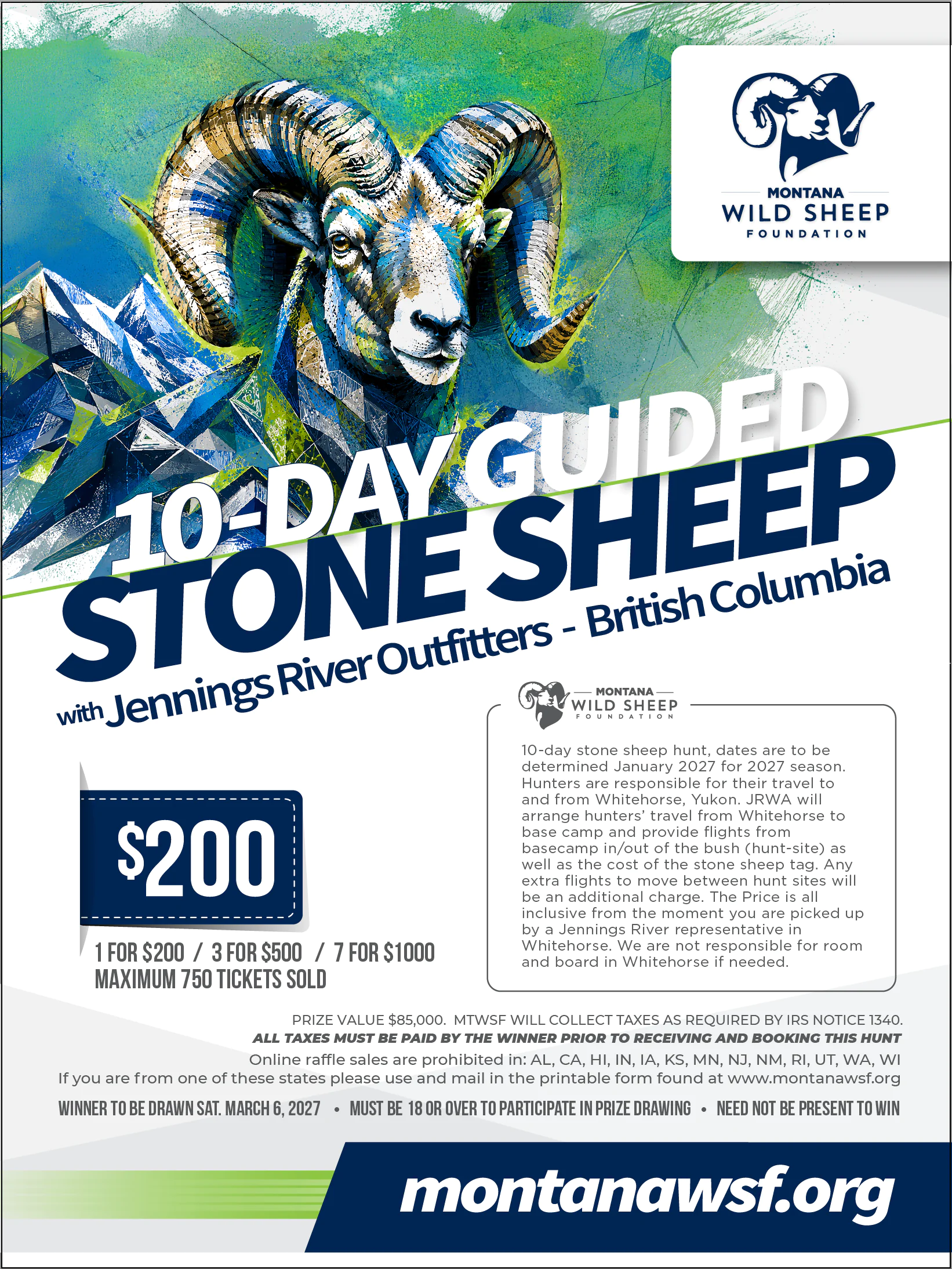 Stone Sheep Hunt with Jennings River Outfitters in British Columbia